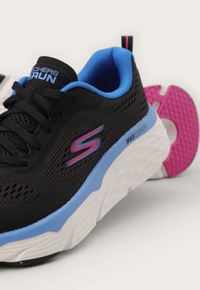 Tenis Running Negro-Celeste-Fucsia Skechers Max Cushioning Elite