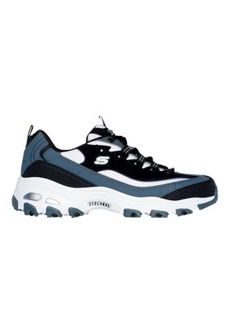 Tenis Skechers Mujer  D´lites Popular Vote - Negro - Blanco Skechers
