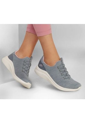 Tenis Skechers Ultraflex 2.0 Delightful Sport Color Gris/Rosa Para Mujer