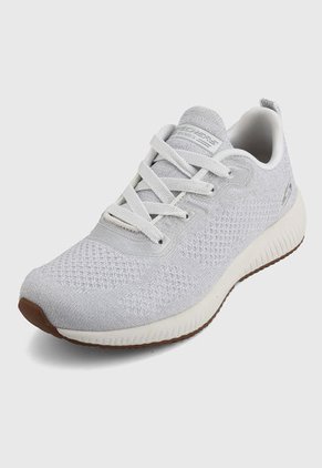 Tenis Training Gris-Plateado-Blanco Skechers