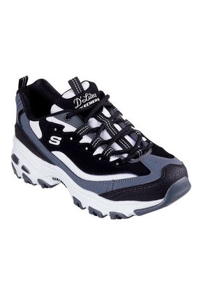 Tenis Skechers Mujer D´lites Popular Vote - Negro - Blanco