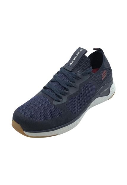 Tenis Lifestyle Skechers Solar Fuse Valedge - Azul-Blanco