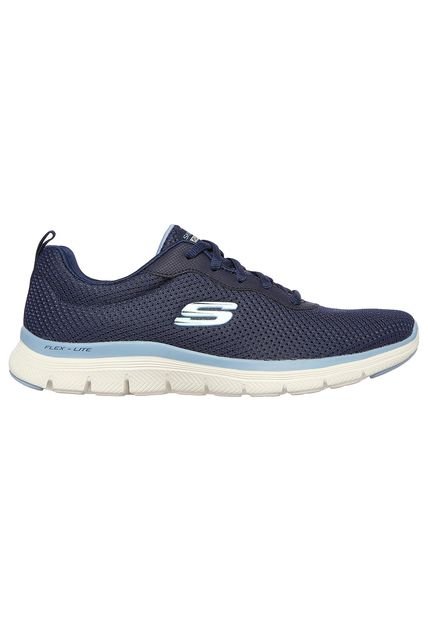 Tenis Skechers Flex Appeal 4.0 - Brilliant View Color Azul - Blanco Para Mujer