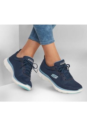 Tenis Skechers Flex Appeal 4.0 - Brilliant View Color Azul - Blanco Para Mujer