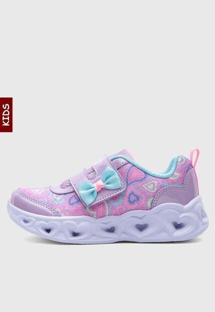 Tenis Lifestyle SKECHERS Heart Lights Lila