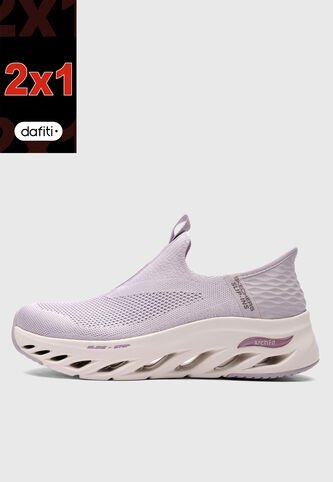Tenis Lifestyle SKECHERS Arch Fit Glide Step - New League Lila Skechers