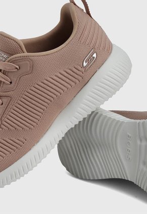 Tenis Training Nude-Blanco Skechers Lace Up
