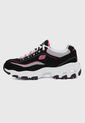Tenis Lifestyle Negro-Blanco-Rosa Skechers D'Lites de Skechers