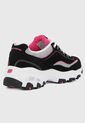 Tenis Lifestyle Negro-Blanco-Rosa Skechers D'Lites de Skechers