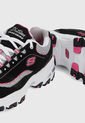 Tenis Lifestyle Negro-Blanco-Rosa Skechers D'Lites de Skechers