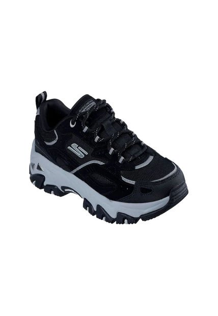 Tenis Mujer Skechers D Lites Hiker Negro-Gris