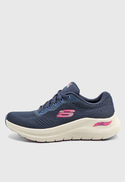 Tenis Training Azul-Rosa-Marfil Skechers Arch Fit 2.0 - Big League