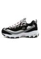 Tenis Lifestyle Blanco-Negro Skechers D'lites de Skechers
