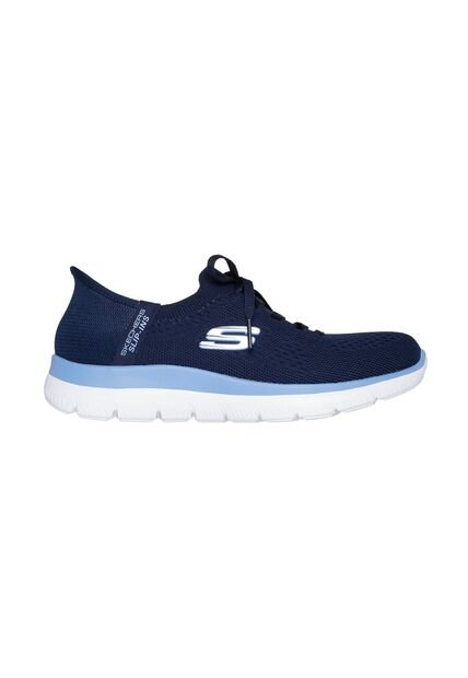 Tenis Skechers Mujer Summits-Newdaily Slip-ins Azul