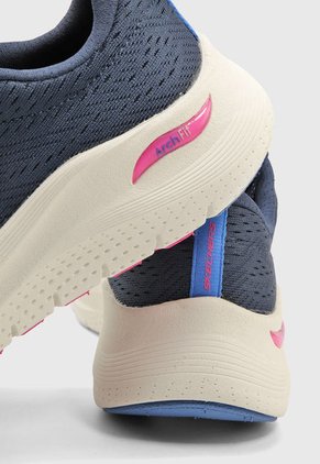 Tenis Training Azul-Rosa-Marfil Skechers Arch Fit 2.0 - Big League