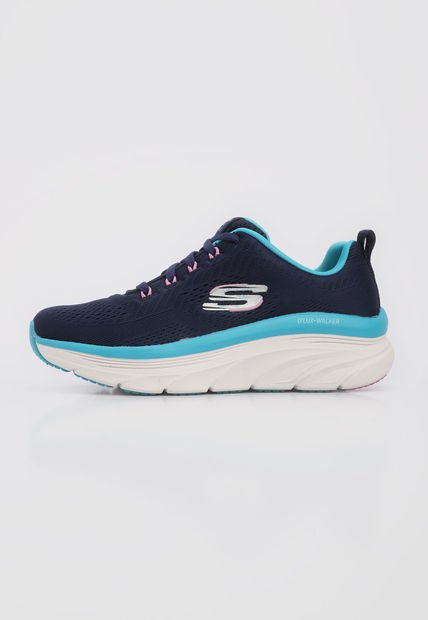 Tenis Training Azul-Turquesa-Blanco Skechers D'Lux Walker