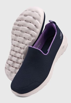 Tenis Training Azul-Blanco-Violeta Skechers Go Walk Joy