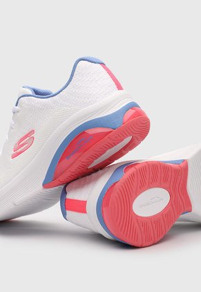 Tenis Running Blanco-Lila-Rosa Skechers