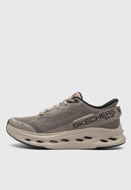 Tenis Running Taupe-Beige-Negro SKECHERS Max Cushioning Glide Step - Advert