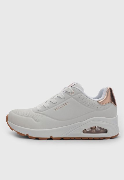 Tenis Lifestyle Skechers Uno - Golden Air Blanco