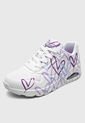 Tenis Lifestyle Blanco-Violeta-Lila Skechers Street Uno - Spread the Love de Skechers