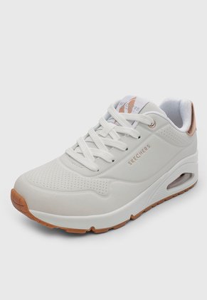 Tenis Lifestyle Skechers Uno - Golden Air Blanco