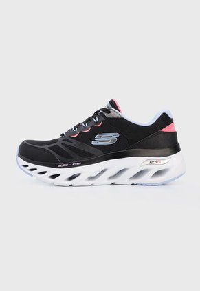 Tenis Running Negro-Fucsia Skechers Arch Fit Glide Step