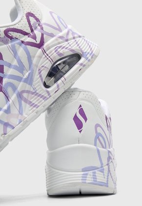 Tenis Lifestyle Blanco-Violeta-Lila Skechers Street Uno - Spread the Love
