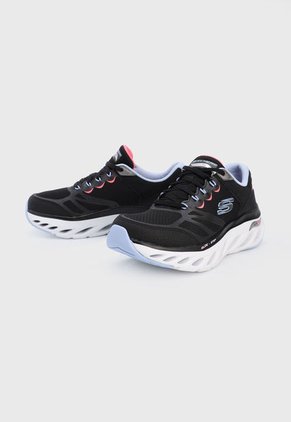 Tenis Running Negro-Fucsia Skechers Arch Fit Glide Step