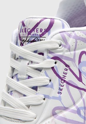Tenis Lifestyle Blanco-Violeta-Lila Skechers Street Uno - Spread the Love