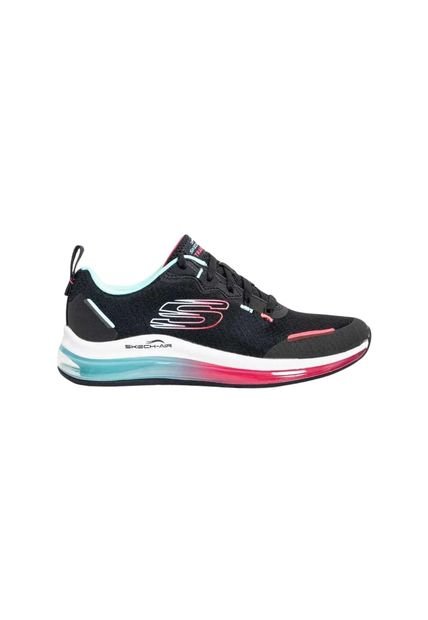 Tenis SKECHERS LOGO ENGINEERED- Negro Multicolor Para Mujer
