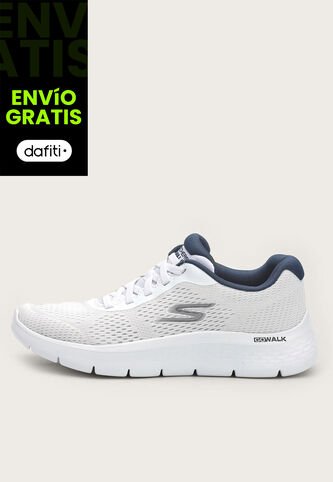 Tenis Walking Walking Blanco-Azul Navy Skechers Go Walk Flex-Remark Skechers