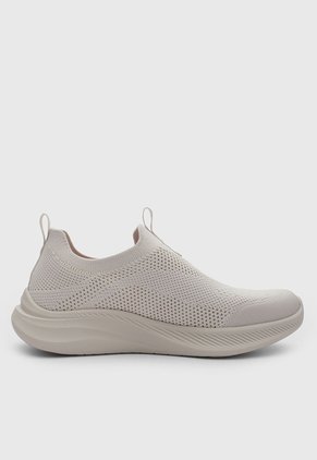 Tenis Lifestyle Skechers Bobs Moda Flex Beige