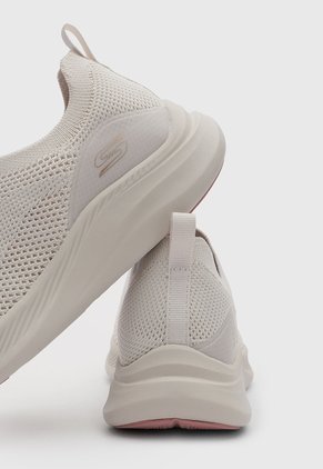 Tenis Lifestyle Skechers Bobs Moda Flex Beige