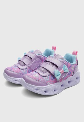 Tenis Lifestyle SKECHERS Heart Lights Violeta