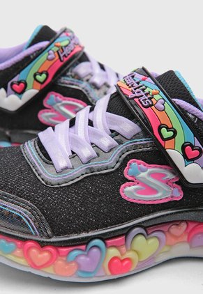 Tenis SKECHERS Eternal Heart Lights Negro