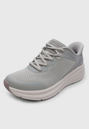 Tenis Lifestyle Skechers Fly Knit Bungee Gris