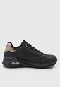 Tenis Lifestyle Negro-Oro Rosa Skechers Uno- Golden Air de Skechers