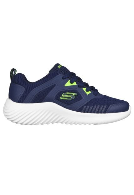 Tenis Skechers Bounder Color Azul - Verde Para Niños