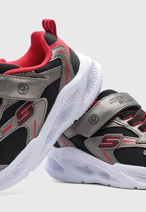 Tenis SKECHERS Meteor Lights - Glow Strider Negro