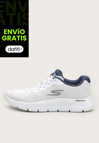 Tenis Walking Walking Blanco-Azul Navy Skechers Go Walk Flex-Remark Skechers