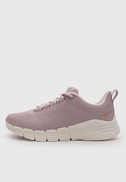 Tenis Lifestyle Skechers Bobs Flex 2.0 Rosa Mauve