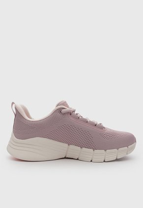 Tenis Lifestyle Skechers Bobs Flex 2.0 Rosa Mauve