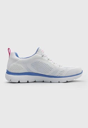 Tenis Running Blanco-Azul-Fucsia Skechers ummits - Perfect Views