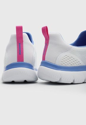 Tenis Running Blanco-Azul-Fucsia Skechers ummits - Perfect Views