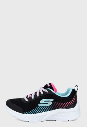 Tenis Running Negro-Multicolor Skechers Kids Microspec - Radient Runner