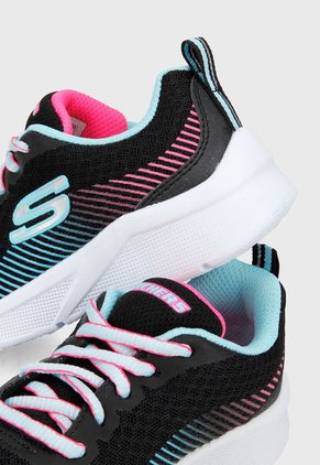 Tenis Running Negro-Multicolor Skechers Kids Microspec - Radient Runner