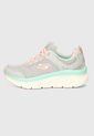 Tenis Running Gris-Rosa-Verde Skechers Max Flex Gri Kad_n de Skechers