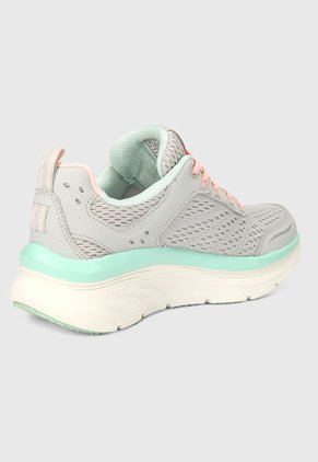 Tenis Running Gris-Rosa-Verde Skechers Max Flex Gri Kad_n