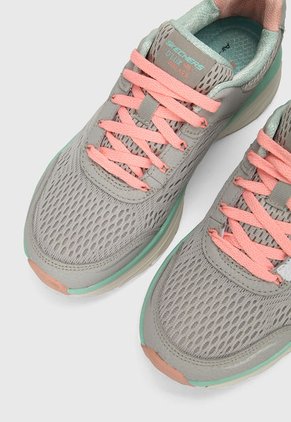 Tenis Running Gris-Rosa-Verde Skechers Max Flex Gri Kad_n